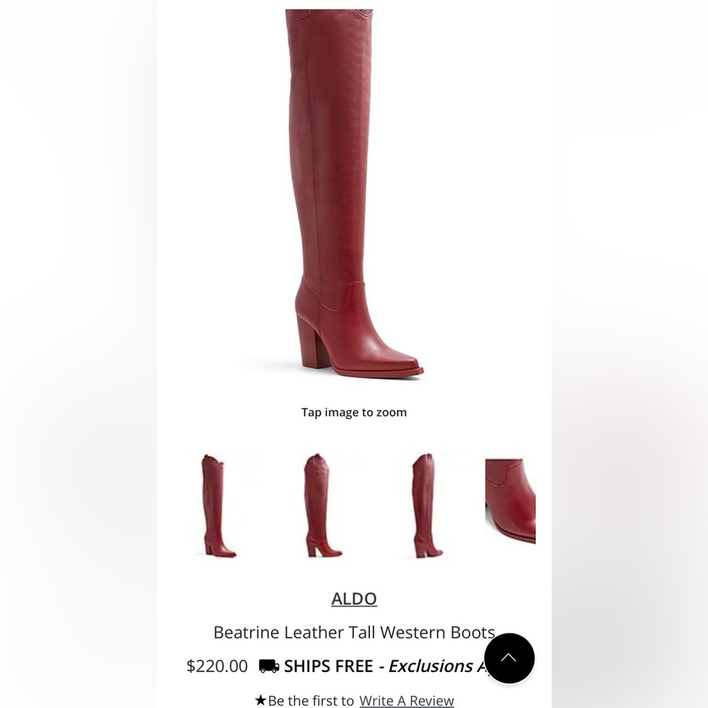 Beatrine Leather Tall Western Boots